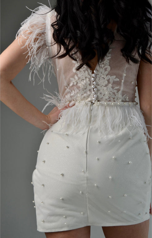 Mini wedding dress